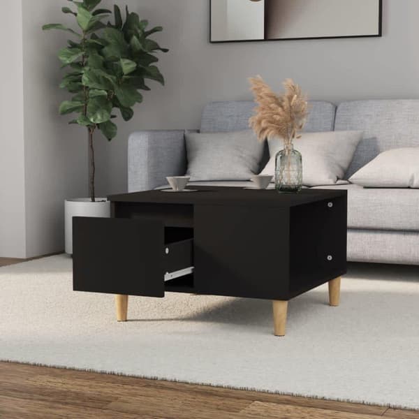 vidaXL Salongbord svart 55x55x36,5 cm konstruert tre