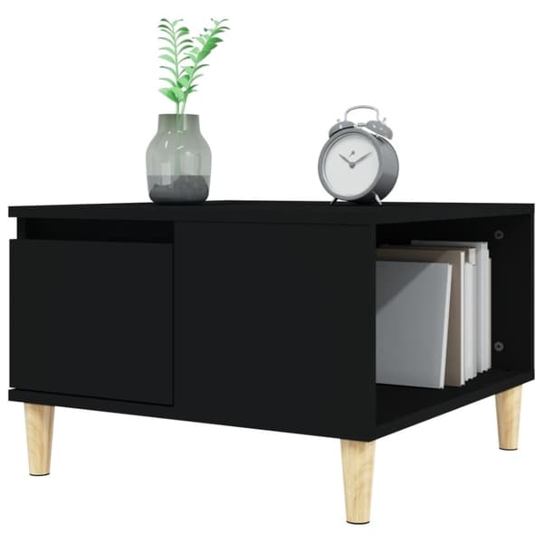 vidaXL Salongbord svart 55x55x36,5 cm konstruert tre