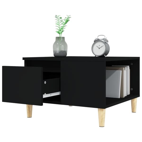 vidaXL Salongbord svart 55x55x36,5 cm konstruert tre
