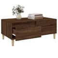 Pikkukuva 5 / 10: vidaXL Sohvapöytä ruskea tammi 90x50x36,5 cm tekninen puu