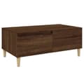 Pikkukuva 1 / 10: vidaXL Sohvapöytä ruskea tammi 90x50x36,5 cm tekninen puu