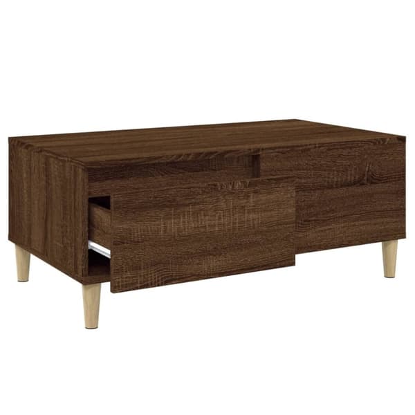 vidaXL Salongbord brun eik 90x50x36,5 cm konstruert tre