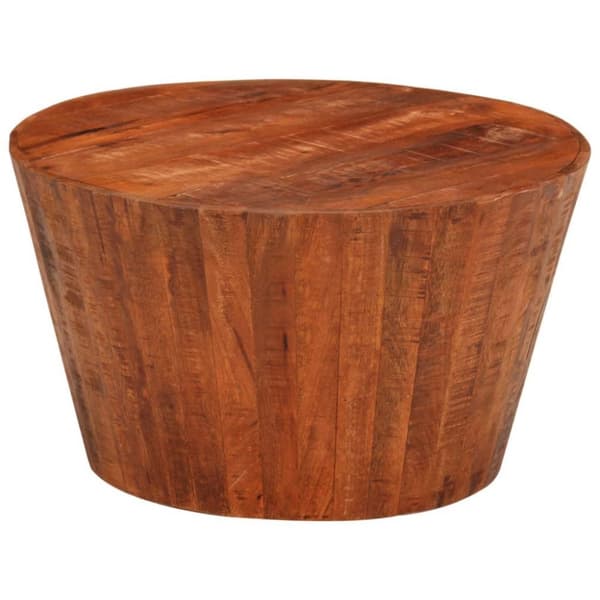 vidaXL sofabord Ø 52x30 cm massivt ru mangotræ