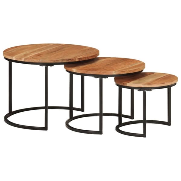 vidaXL Stablebord 3 stk heltre akasie