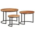 Miniatyrbilde 2 av 10: vidaXL Stablebord 3 stk heltre akasie