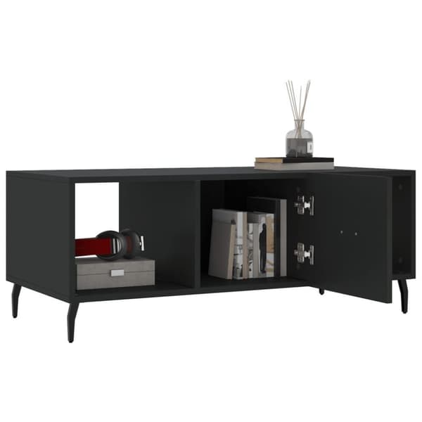 vidaXL sofabord 102x50x40 cm konstrueret træ sort