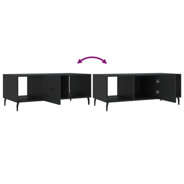 vidaXL sofabord 102x50x40 cm konstrueret træ sort