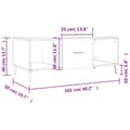 Miniatyrbillede 9 af 10: vidaXL sofabord 102x50x40 cm konstrueret træ sort