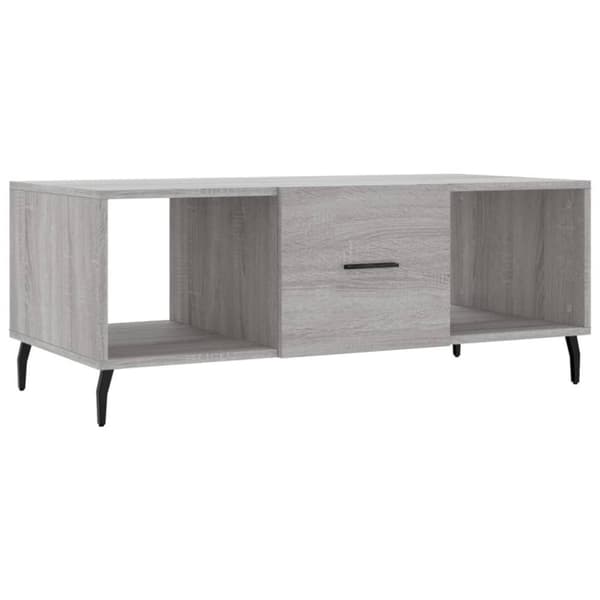 vidaXL Sohvapöytä harmaa Sonoma 102x50x40 cm tekninen puu
