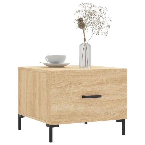 vidaXL Salongbord sonoma eik 50x50x40 cm konstruert tre