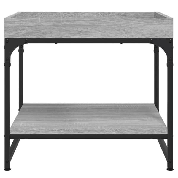 vidaXL Salongbord grå sonoma 49,5x49,5x45 cm konstruert tre