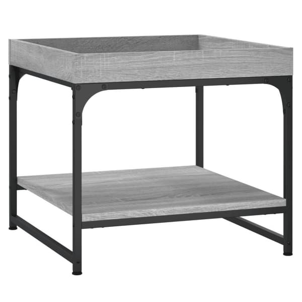 vidaXL Salongbord grå sonoma 49,5x49,5x45 cm konstruert tre