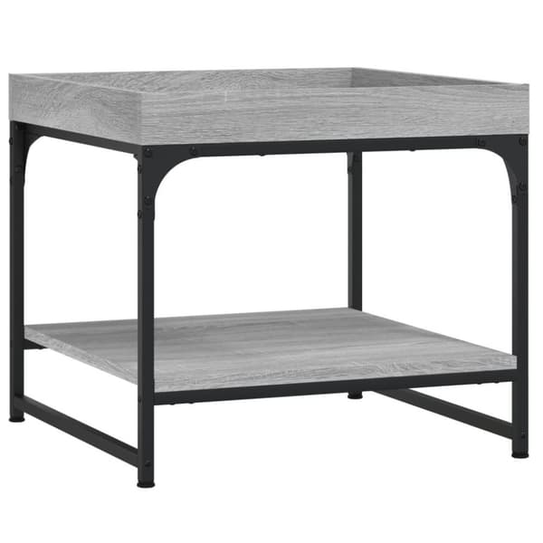 vidaXL sofabord 49,5x49,5x45 cm konstrueret træ grå sonoma-eg