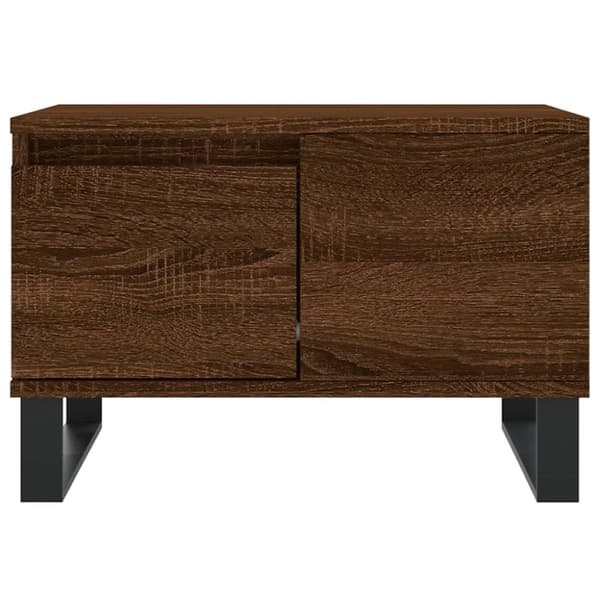 vidaXL sofabord 55x55x36,5 cm konstrueret træ brun egetræsfarve