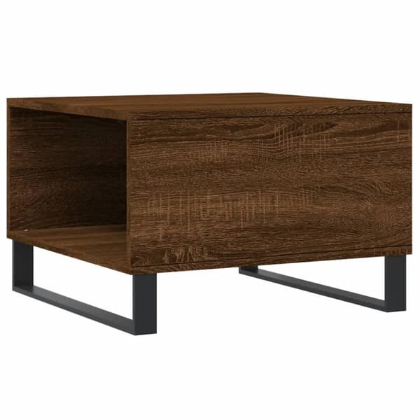 vidaXL sofabord 55x55x36,5 cm konstrueret træ brun egetræsfarve