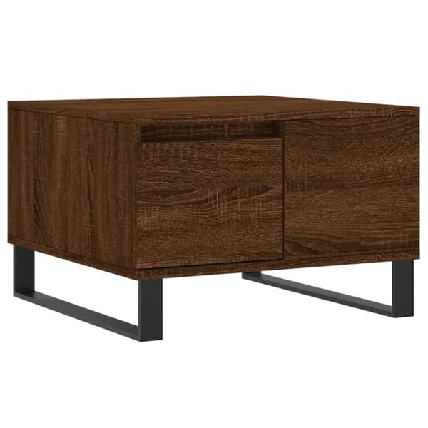 vidaXL sofabord 55x55x36,5 cm konstrueret træ brun egetræsfarve