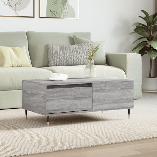 vidaXL sofabord 90x50x36,5 cm konstrueret træ grå sonoma-eg