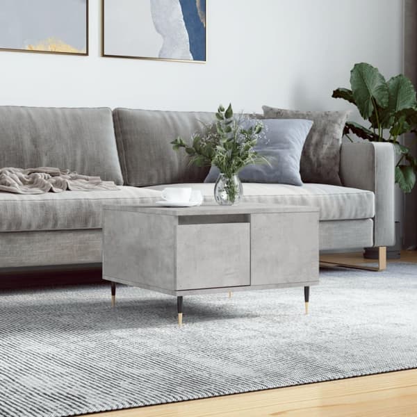 vidaXL Salongbord betonggrå 55x55x36,5 cm konstruert tre