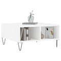 Miniatyrbillede 3 af 9: vidaXL sofabord 60x60x30 cm konstrueret træ hvid højglans