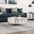 Miniatyrbillede 2 af 9: vidaXL sofabord 60x60x30 cm konstrueret træ hvid højglans
