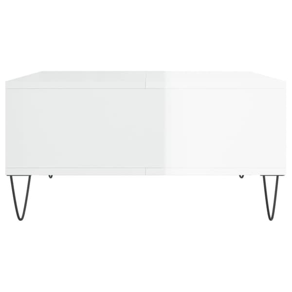 vidaXL Soffbord vit högglans 60x60x30 cm konstruerat trä