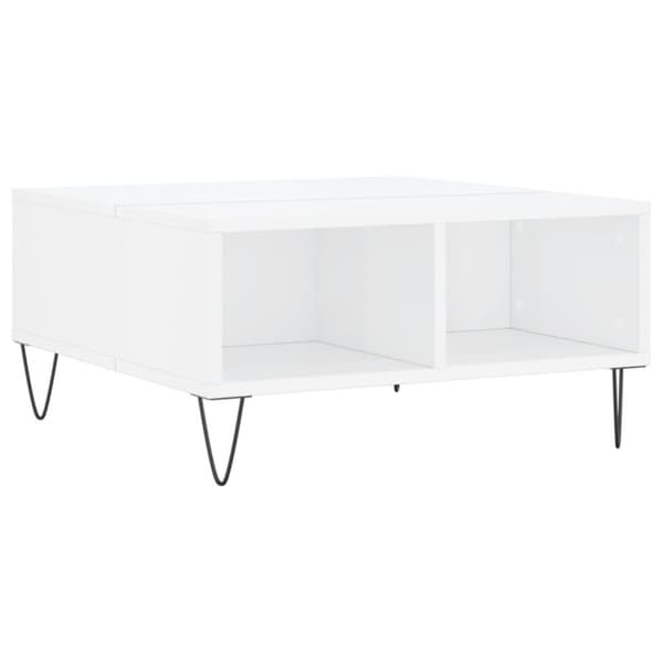 vidaXL Soffbord vit högglans 60x60x30 cm konstruerat trä