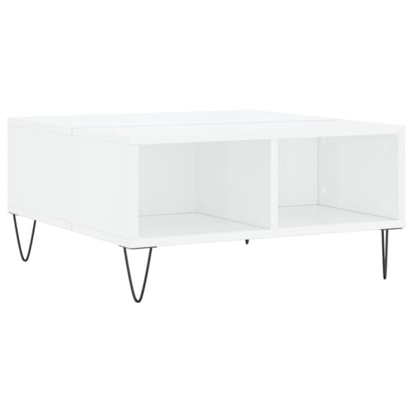 vidaXL Soffbord vit högglans 60x60x30 cm konstruerat trä