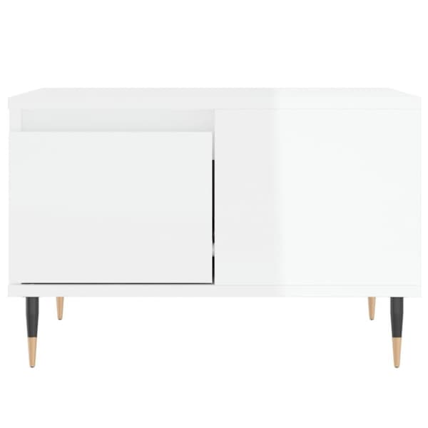 vidaXL Soffbord vit högglans 55x55x36,5 cm konstruerat trä