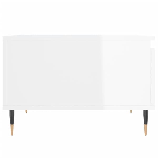 vidaXL Soffbord vit högglans 55x55x36,5 cm konstruerat trä