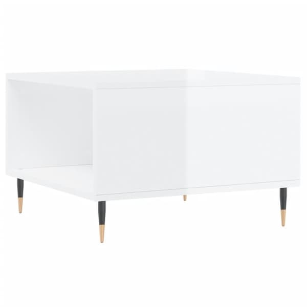 vidaXL Soffbord vit högglans 55x55x36,5 cm konstruerat trä