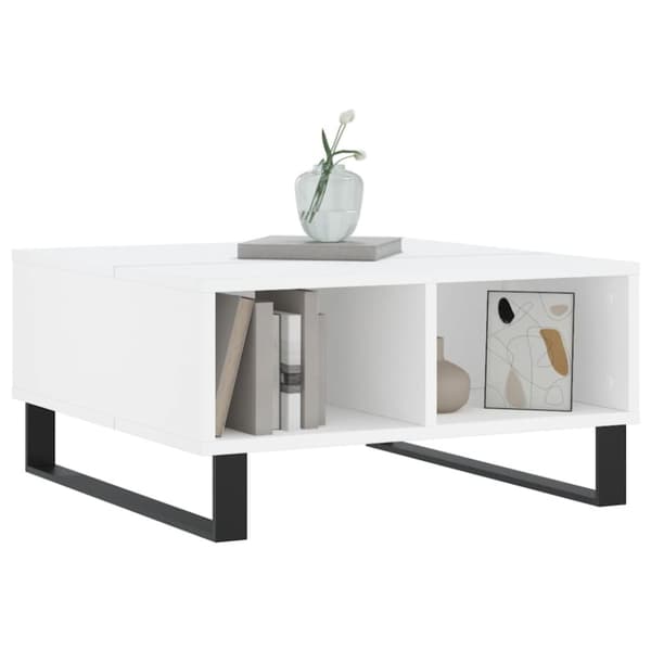 vidaXL sofabord 60x60x30 cm konstrueret træ hvid