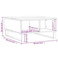 Miniatyrbillede 9 af 9: vidaXL sofabord 60x60x30 cm konstrueret træ hvid
