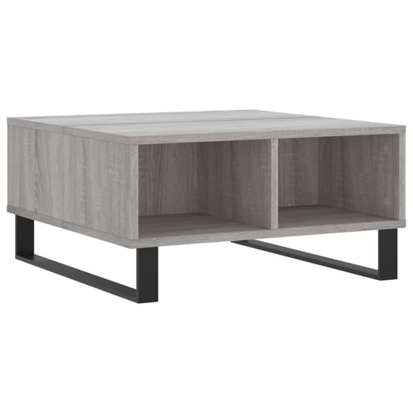 vidaXL Soffbord grå sonoma 60x60x30 cm konstruerat trä