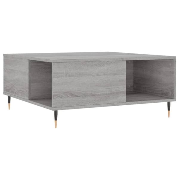 vidaXL sofabord 80x80x36,5 cm konstrueret træ grå sonoma-eg