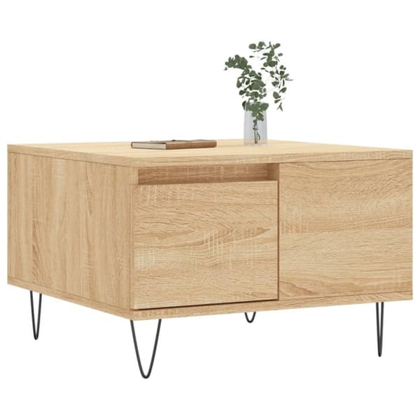 vidaXL Salongbord sonoma eik 55x55x36,5 cm konstruert tre