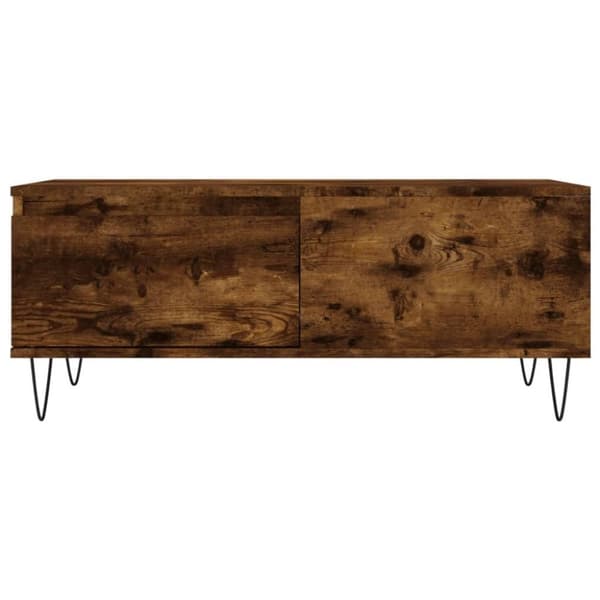 vidaXL Salongbord røkt eik 90x50x36,5 cm konstruert tre