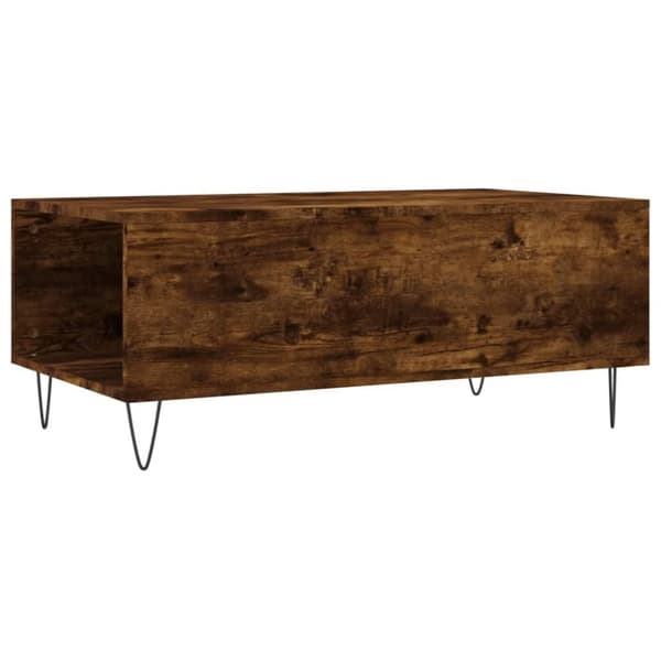 vidaXL Salongbord røkt eik 90x50x36,5 cm konstruert tre