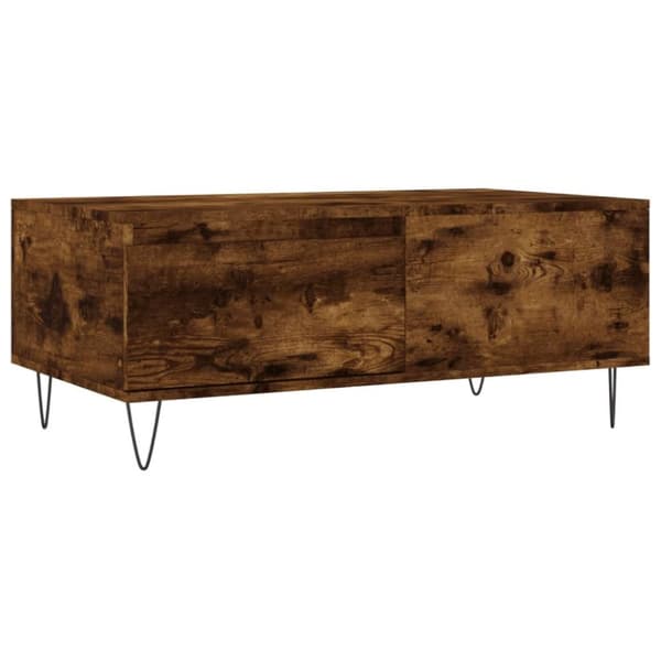 vidaXL Salongbord røkt eik 90x50x36,5 cm konstruert tre
