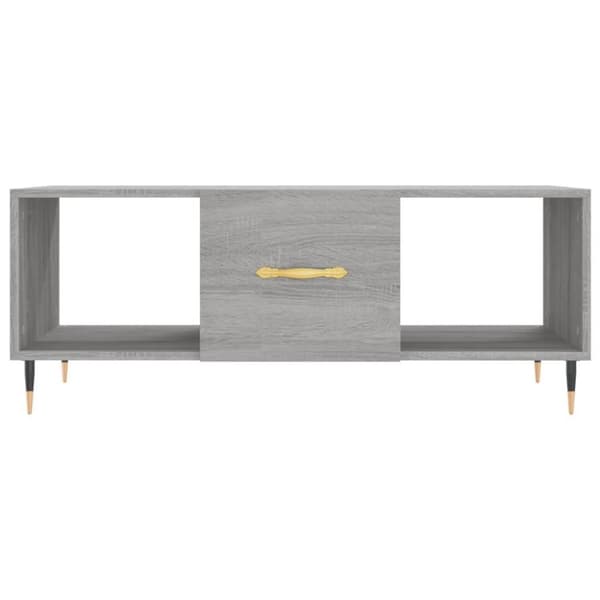 vidaXL Sohvapöytä harmaa Sonoma 102x50x40 cm tekninen puu