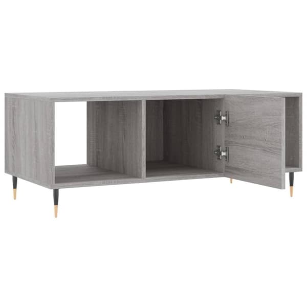 vidaXL Sohvapöytä harmaa Sonoma 102x50x40 cm tekninen puu