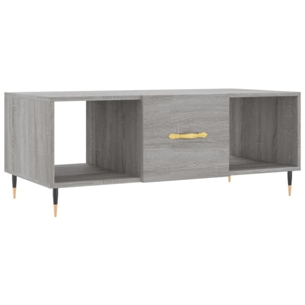 vidaXL Sohvapöytä harmaa Sonoma 102x50x40 cm tekninen puu