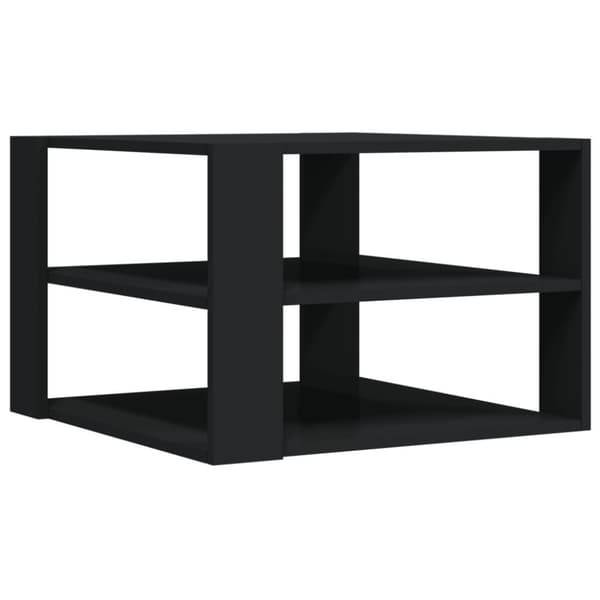 vidaXL sofabord 59,5x59,5x40 cm konstrueret træ sort