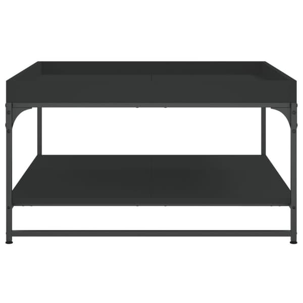 vidaXL Salongbord svart 80x80x45 cm konstruert tre og jern