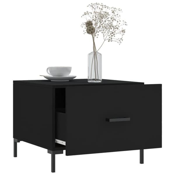 vidaXL sofabord 50x50x40 cm konstrueret træ sort