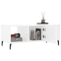 Miniatyrbilde 3 av 10: vidaXL Salongbord høyglans hvit 102x50x40 cm konstruert tre