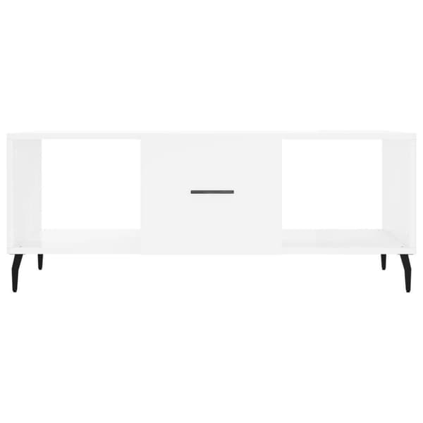 vidaXL Salongbord høyglans hvit 102x50x40 cm konstruert tre