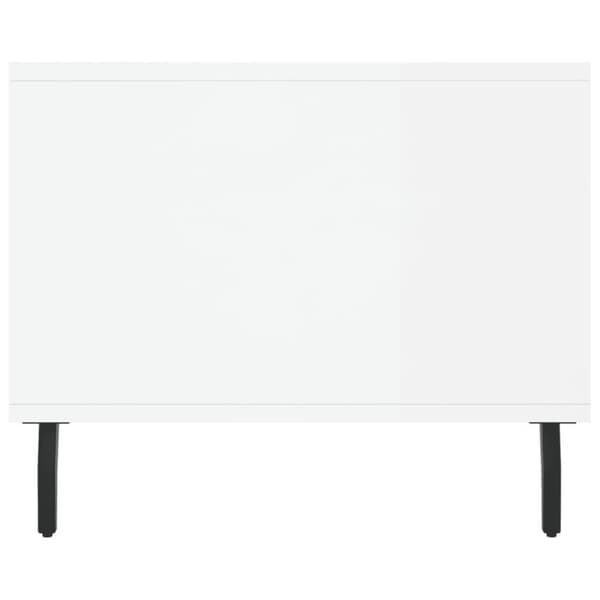 vidaXL Salongbord høyglans hvit 102x50x40 cm konstruert tre