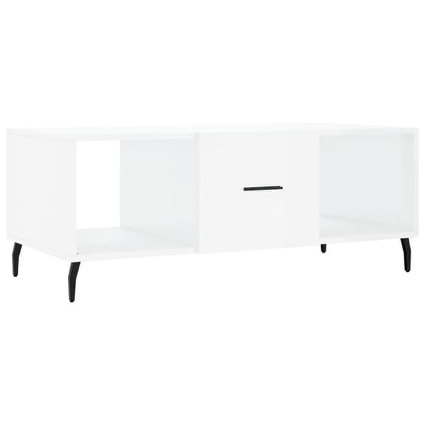 vidaXL Salongbord høyglans hvit 102x50x40 cm konstruert tre
