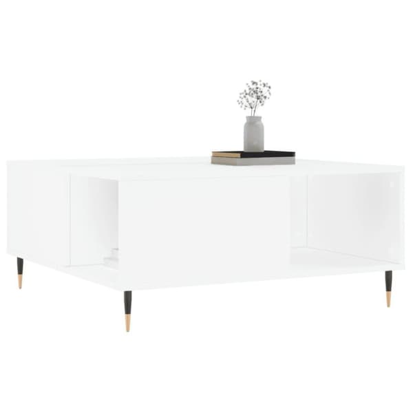 vidaXL Sohvapöytä valkoinen 80x80x36,5 cm tekninen puu