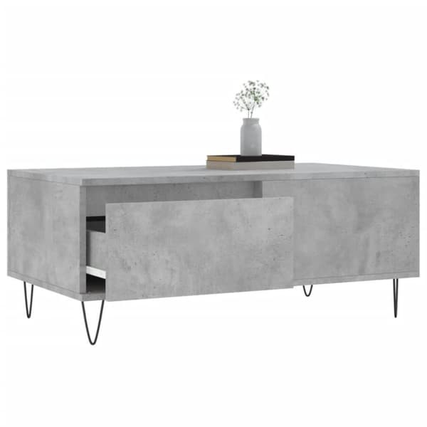 vidaXL Soffbord betonggrå 90x50x36,5 cm konstruerat trä